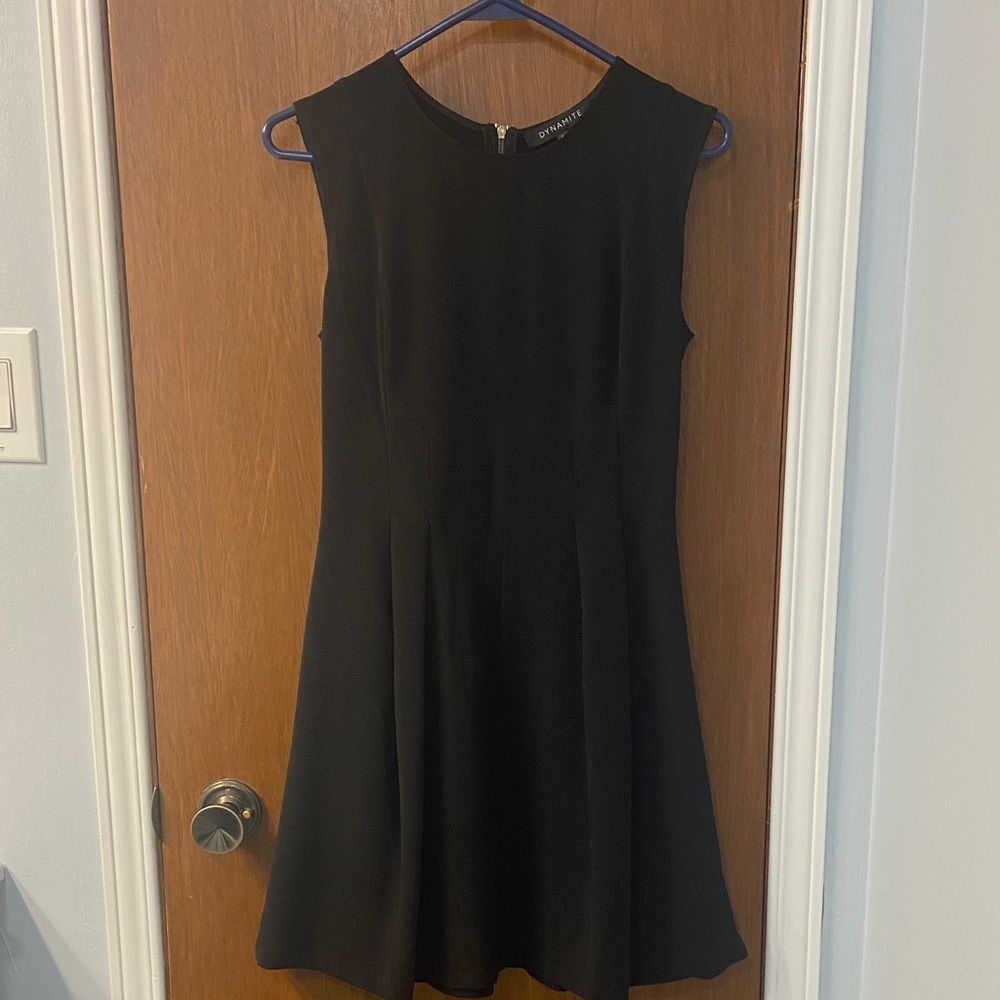 Dynamite Black Sleeveless Fit-and-Flare Dress